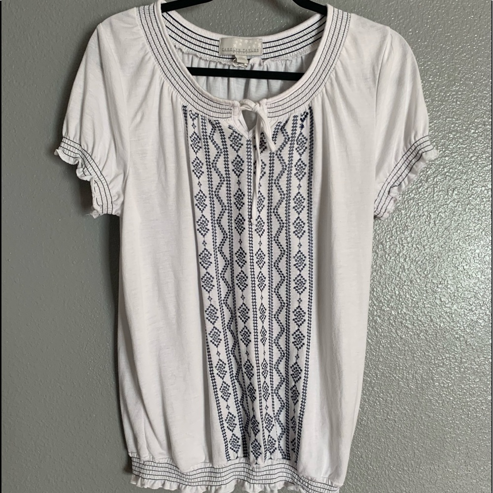 Carolyn Taylor Women white with Navy blue PL